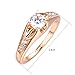 Yoursfs Promise Rings for Her 18K Rose Gold Plated Jewelry Rings Women CZ Engagement Rings Gift
