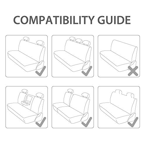 Elantrip Waterproof Rear Bench seat Cover Waterproof Suitable for seat
