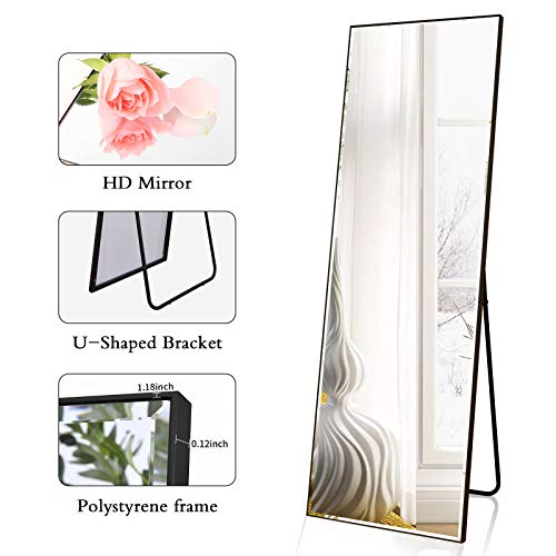 BEAUTYPEAK Full Length Mirror 20" x 60" Standing Hanging or Leaning ...