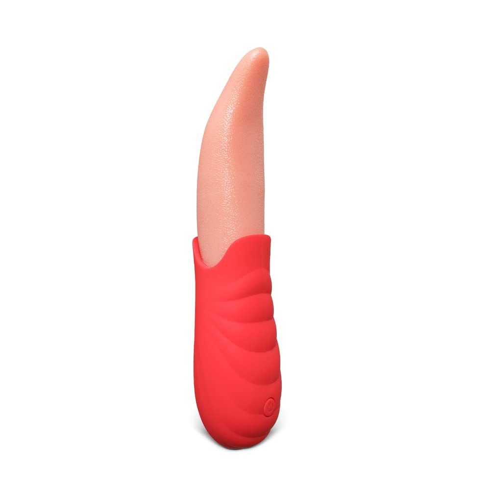BeHorny Rechargeable Silicone Tongue Vibrator, 10 Modes, Pink