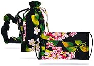 Medi + Sons Supply Set de regalo para cubrir la mascarilla facial de seda lavable para mujer de diseñador con mascarilla a juego, Scrun para el cabello