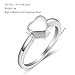 #5#6#7#8#9 Engravable Tiny Heart Cremation Urn Ring Hold Loved Ones Ashes For Women Finger Ring Memorial Jewelry (7#)
