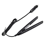INMISS Portable Plate Car Mini Travel Hair Straightener Flat Iron Plug 12V (black)