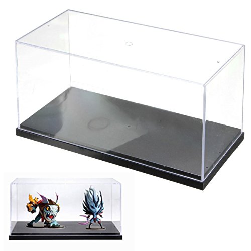 261313cm Clear Acrylic Perspex Display Stand Box Case Plastic Base Dustproof