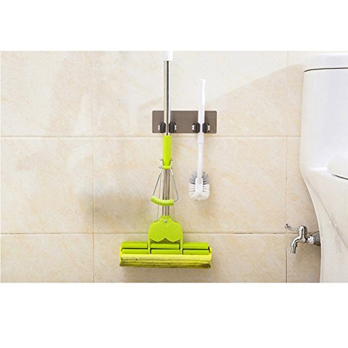 image for Mural Art Broom and Mop Holder 3M Self Adhesive Reusable Mop Rack Hold