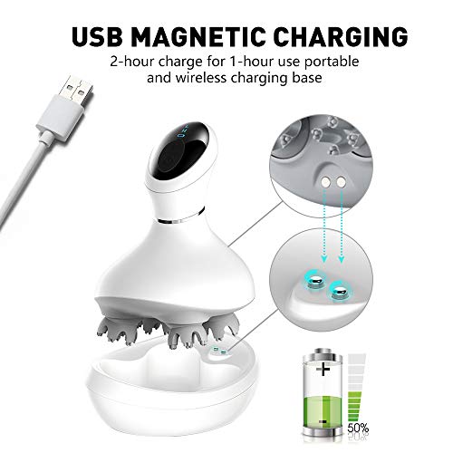 Head Massager Scalp Scrubber Scratcher for Stress Relax Hair Growth