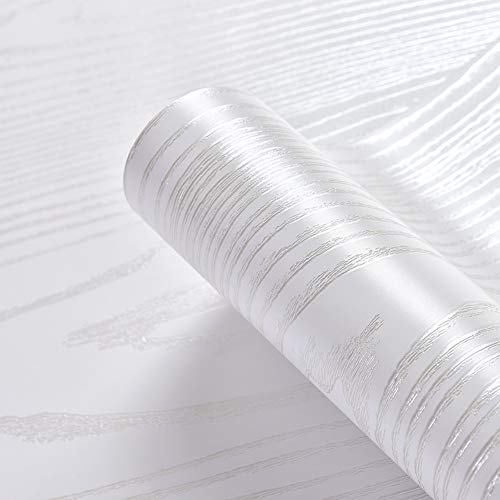 Redodeco 3d Thick Silver White Wood Grain Contact Paper Shelf