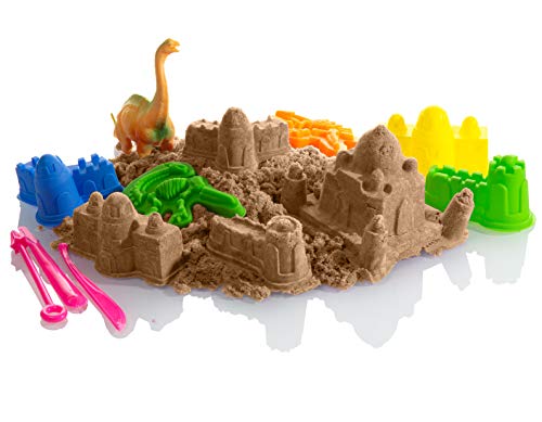 Greenbo Play Sand Toys for Kids Sand Castle Building Kit Dinosaur Figures includes Sand Tray Castle  - //coolthings.us