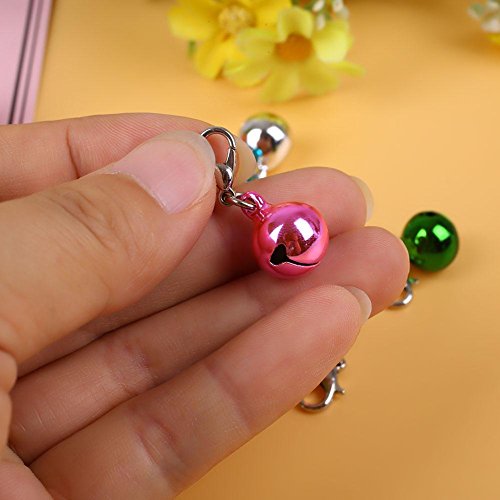 Kicode Coloured Pet Punny Dog Bell for Cat Animal Collar Clothe Charming Lobster Clasp DIY Decoration - Thumbnail 3