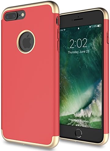 iPhone 7 Plus Case, Zeox [Electro Series] Anti Scratch Anti Fingerprint Shockproof Electroplate Frame Non Slip Rubberized Coated Surface Excellent Grip Case for iPhone 7 Plus - Italian Rose