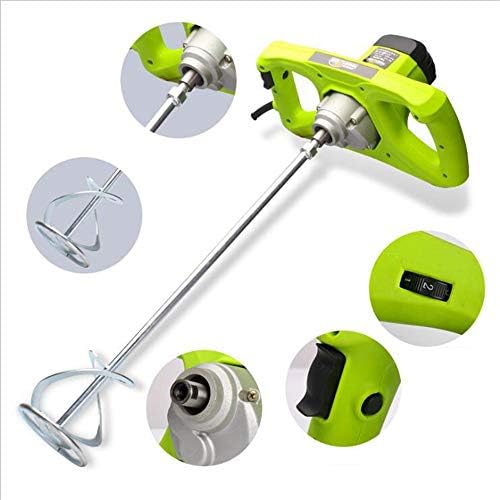 1600W Electric Mixer, Portable Handle Single Paddle Cement Mixer, Electronic Stepless Speed 850R/Min, Can Mix Cement, Feed, Putty, Chemical Raw Materials