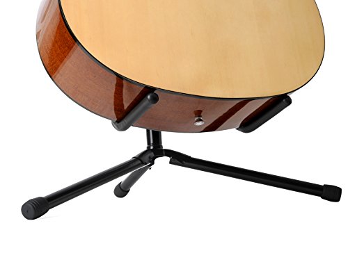 WINZZ Guitar Stand Black Tripod Vertical Guitar Stand with Capo and Digital Tuner - Thumbnail 6