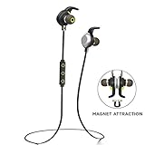 Wireless Bluetooth Headphones, DolTech 4.0 CSR8645 Solution IPX4 Sweat Proof Stable Fit In Ear Workout Earphones Magnetic Earbuds Built-in Mic Noise Cancelling for Iphone/Samsung/IOS/Android Devices