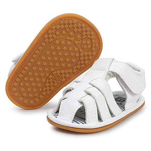 LAFEGEN Baby Boys Girls Summer Sandals Non Slip Soft Sole Outdoor Infant Toddler First Walker Crib Shoes (0-18Months)