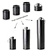PPFISH Portable Daily Pill Case, 3 Compartments Aluminum Alloy Waterproof Pill Box Dispenser, Small Pocket Pill Container, Keychain Pill Fob, Travel Pill Holder for Men Women