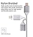 Digital Ant Gen3 Super Magnetic Charging and Data Sync Cable for Android Devices with Micro-USB (3.3ft-Silver Twin Pack)