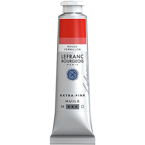 Lefranc Bourgeois Extra-Fine Oil Paint, Artists Quality, Vermilion Red, 40ml Tube