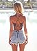 JomeDesign Women's Summer Halter Cross Hollow Boho Bandage Tank Camis Crop Top Vest, Spaghetti Elephant, One Size