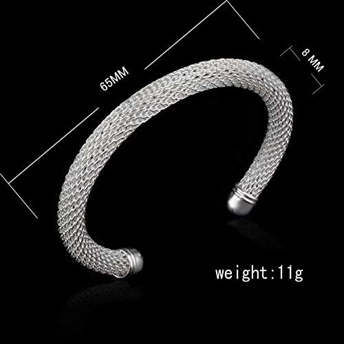 New Fashion Jewelry Classic New Solid Silver Buckle Bracelet Women Men's 925 Jewelry