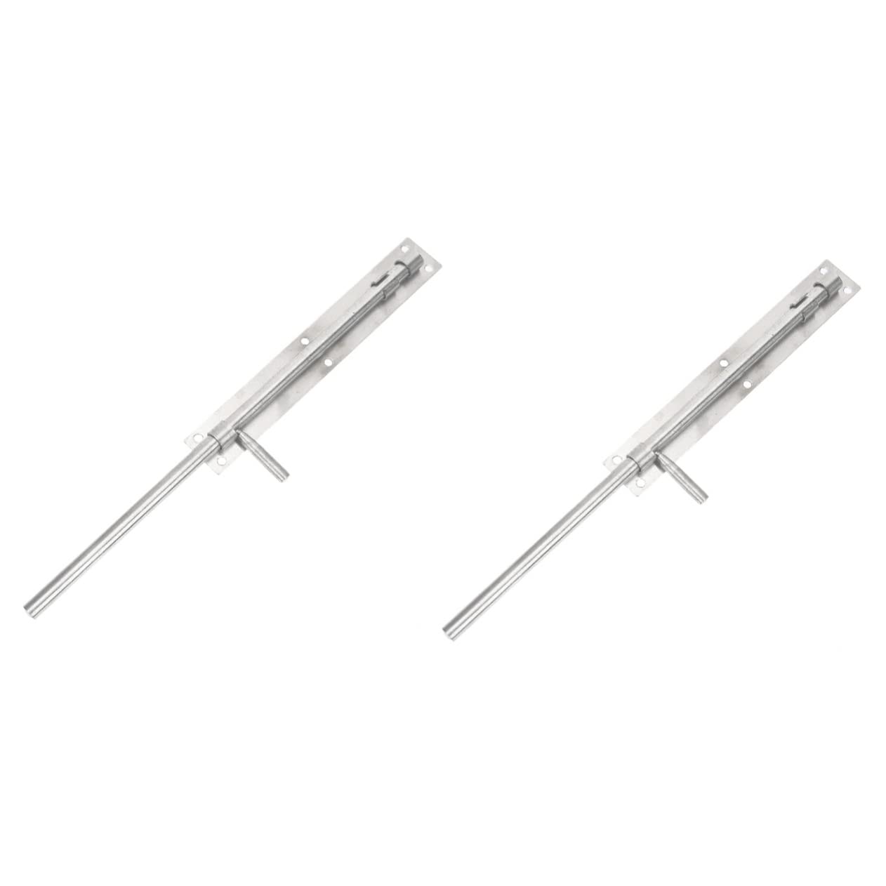 DOITOOL Sliding Door Lock Stainless Steel Bolts 2pcs Heavy Door Gate Bar Slide Bolt Shed Steel for Wooden Lock Safety Stainless Fence Duty Sliding Door Lock Stainless Steel Bolts