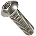 Fastenere Button Head Socket Cap Screws - 1/4-20 x 1 (25 Pack) Stainless Steel 18-8, Full Thread, Bright Plain Finish, Corrosion-Resistant, Machine Thread, Easy to Install w/Allen Socket Drive