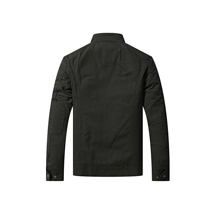 wenven men's casual cotton military jacket