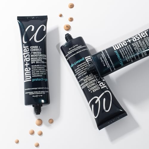 Lune+Aster CC Cream Broad Spectrum SPF 50 Medium Coverage, Color Correcting Cream For A Dewy Glow