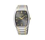 Seiko Men's Two-Tone Tonneau Shaped Solar Dress Watch