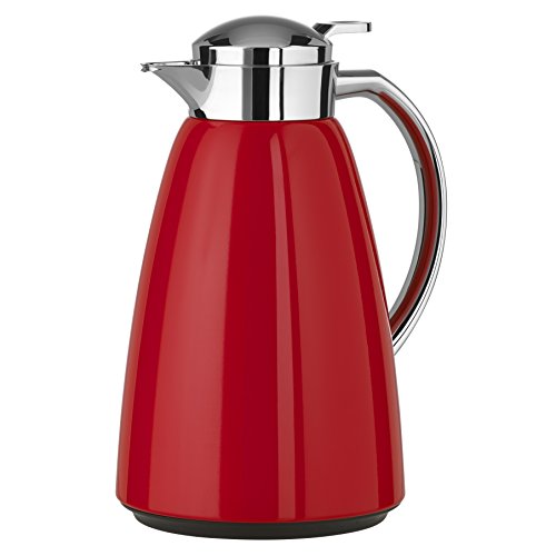 Emsa Campo Stainless Steel Thermal Carafe with Glass Liner, 34 oz, Red Emsa Campo Stainless Steel Thermal Carafe with Glass Liner, 34 oz, Red