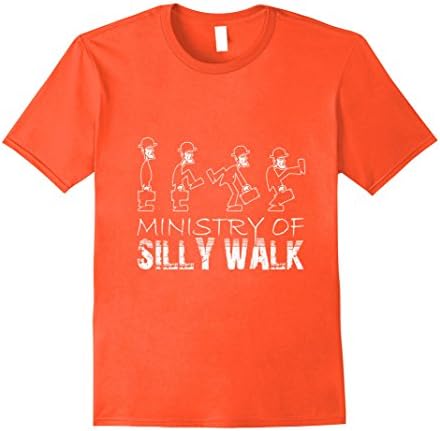 Mens The Ministry Of Silly Walks Premium T-shirt 3XL Orange