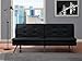 DHP Chelsea Convertible Splitback Futon Couch with, multifunctional - Black