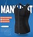 TAILONG Men Hot Neoprene Workout Sauna Tank Top Zipper Waist Trainer Vest Weight Loss Body Shaper Compression Shirt Gym Clothes Corset (Black Workout Tank, S)