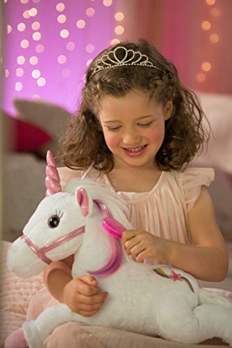 Joy Toy ID55648 - 55648 Kuschelweiches Einhorn Plüschfigur Lica Bella mit LED, Mehrfarbig – Bild 4