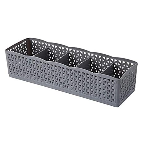 Generic 5 Grids Women Men Socks Underwear Storage Box Basket