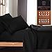 Empyrean King Size Sheets - 4 PC Super Soft King Sheets - Double Brushed Microfiber Sheets for King Size Bed - Hotel Luxury Black King Bed Sheets Set, with 4 Corner Elastic Straps