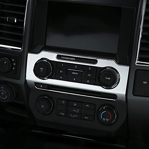 Chrome Central Control Volume Panel Decorative Trim for Ford F150 2015 2016 2017 - Thumbnail 4