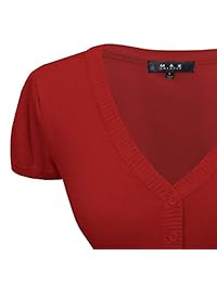 YEMAK - Chaqueta de mujer de manga corta con botones recortados (S-4X)