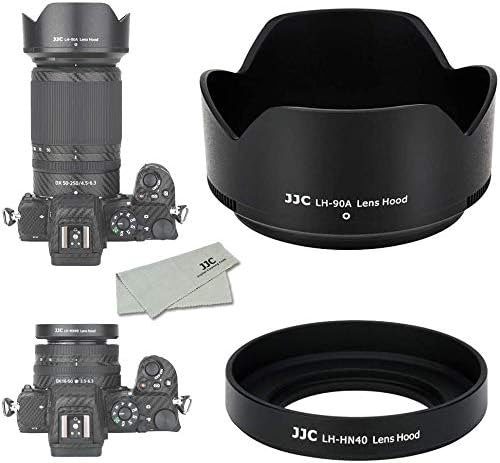 JJC Set of 3Pieces Lens Hood Shade for NIKKOR Z DX 50-250mm f/4.5-6.3 VR lens & NIKKOR Z DX 16-50mm f/3.5-6.3 VR Lens on Nikon Z50 Camera