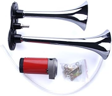 12V 2-Trumpe Horns Big Loud 150 DB Air Trumpet Set Kit For Car Truck Boat Train