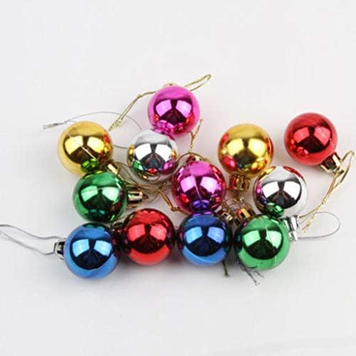NOMIMAS 12PCS Colorful Christmas Tree Decoration Balls 30mm Shatterproof Baubles Xmas Adornment Accessories