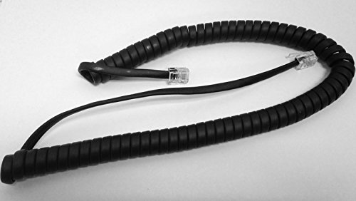 The VoIP Lounge Replacement 9 Ft Black Handset Receiver Cord for Aastra 6700i Series IP Phone 6721i, 6725i, 6730i, 6731i, 6735i, 6737i, 6739i, 6753i, 6755i, 6757i