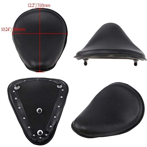 Leather Motorcycle Custom Solo Spring Bracket Seat Hard Bottom