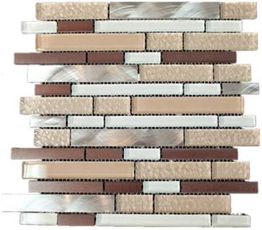 Amazon タイルジェネレーション Tfbg 05 ミックスカラー ランダムレンガ石 ガラス モザイクタイル シート キッチン バス バックスプラッシュ 壁タイル 3x6 サンプル タイル Amazon タイルジェネレーション Tfbg 05 ミックスカラー ランダムレンガ石 ガラス モザイクタイル シート キッチン バス バックスプラッシュ 壁タイル 3x6 サンプル タイル