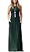 GRECERELLE Women's Sleeveless Long Maxi Summer Casual Dresses, Dark Green, X-Large