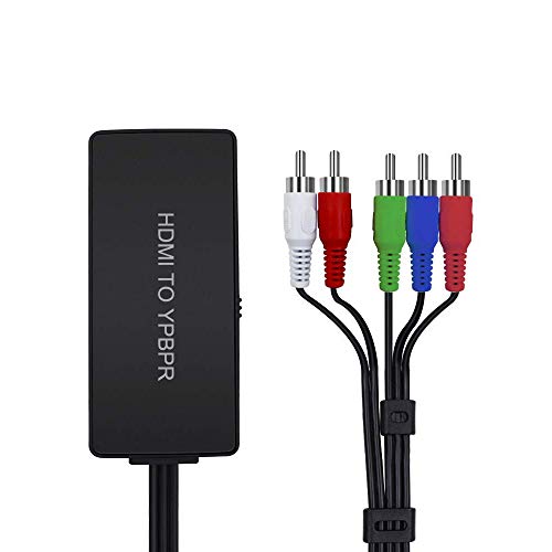 HDMI to YPbPr Converter, HDMI to Video Ypbpr Adapter HDMI to Component Converter with YPBPR Cable Power Adapter for Apple TV, PS3, Roku, Xbox, Fire Stick, DVD Players