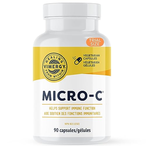 VIMERGY Micro-C Capsules – Vitamin C Supplement with Rose Hips - Helps with Immune Function, Source of Antioxidants – Vegan, Non-GMO, 500mg - 90 Capsules