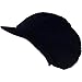 Shoe String King SSK Rasta Knit Tam Hat Dreadlock Cap (Large Round Solid Black w/Brim)