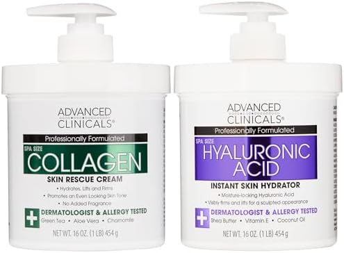 Advanced Clinicals Hyaluronic Acid Body Lotion Firming Collagen