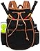 LISH Match Point Canvas Tennis Racket Backpack - Solid Drawstring Racquet Holder Bag