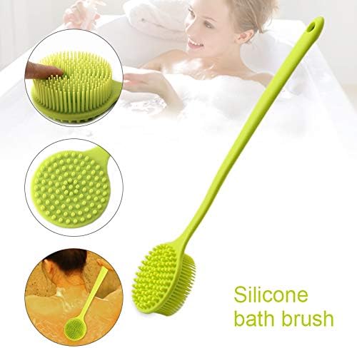Silicone Bath Body Brush Soft Shower Brush Back Scrubber with Long Handle and Ultra-soft Bristles for Women and Men